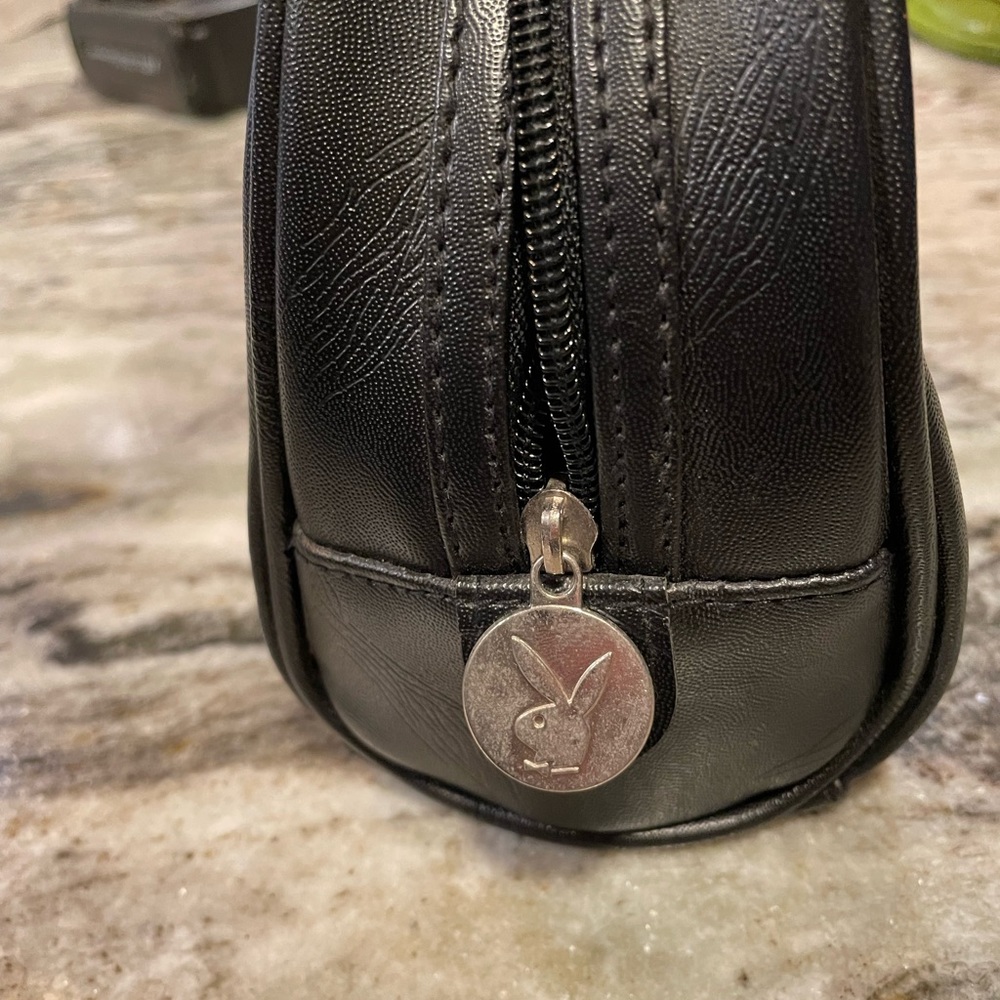 Original playboy pink sparkle glitter bunny bowling small purse bag